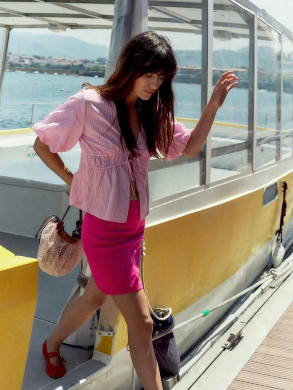 Zara Striped Top with Ties M